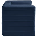  Manufacturer Color_Navy -- Quincy 63" Navy Velvet Upholstered Comfort 2 pc Modular Loveseat IMAGE 6