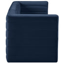  Manufacturer Color_Navy -- Quincy 95" Navy Velvet Upholstered Comfort 3 pc Modular Sofa IMAGE 6