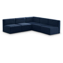 Manufacturer Color_Navy -- Quincy 94" Navy Velvet Upholstered Comfort 5 pc Modular Sectional IMAGE 1