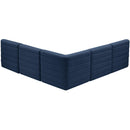  Manufacturer Color_Navy -- Quincy 94" Navy Velvet Upholstered Comfort 5 pc Modular Sectional IMAGE 3
