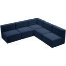  Manufacturer Color_Navy -- Quincy 94" Navy Velvet Upholstered Comfort 5 pc Modular Sectional IMAGE 5