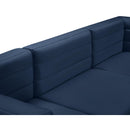  Manufacturer Color_Navy -- Quincy 95" Navy Velvet Upholstered Comfort 5 pc Modular Sectional IMAGE 11