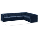  Manufacturer Color_Navy -- Quincy 126" Navy Velvet Upholstered Comfort 6 pc Modular Sectional IMAGE 14
