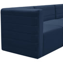  Manufacturer Color_Navy -- Quincy 126" Navy Velvet Upholstered Comfort 6 pc Modular Sectional IMAGE 8