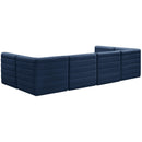  Manufacturer Color_Navy -- Quincy 126" Navy Velvet Upholstered Comfort 6 pc Modular Sectional IMAGE 3