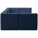  Manufacturer Color_Navy -- Quincy 126" Navy Velvet Upholstered Comfort 6 pc Modular Sectional IMAGE 6