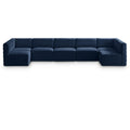  Manufacturer Color_Navy -- Quincy 157" Navy Velvet Upholstered Comfort 7 pc Modular Sectional IMAGE 1