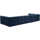  Manufacturer Color_Navy -- Quincy 157" Navy Velvet Upholstered Comfort 7 pc Modular Sectional IMAGE 3