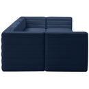  Manufacturer Color_Navy -- Quincy 157" Navy Velvet Upholstered Comfort 7 pc Modular Sectional IMAGE 6