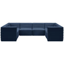  Manufacturer Color_Navy -- Quincy 126" Navy Velvet Upholstered Comfort 8 pc Modular Sectional IMAGE 5