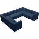  Manufacturer Color_Navy -- Quincy 126" Navy Velvet Upholstered Comfort 8 pc Modular Sectional IMAGE 6
