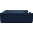  Manufacturer Color_Navy -- Quincy 126" Navy Velvet Upholstered Comfort 8 pc Modular Sectional IMAGE 7