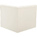  Manufacturer Color_Cream -- Tuft Cream Velvet Upholstered Modular Corner Chair IMAGE 3