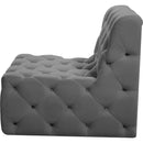  Manufacturer Color_Grey -- Tuft Grey Velvet Upholstered Modular Armless Chair IMAGE 7