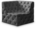  Manufacturer Color_Grey -- Tuft Grey Velvet Upholstered Modular Corner Chair IMAGE 1