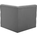  Manufacturer Color_Grey -- Tuft Grey Velvet Upholstered Modular Corner Chair IMAGE 3