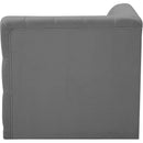  Manufacturer Color_Grey -- Tuft Grey Velvet Upholstered Modular Corner Chair IMAGE 4