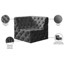  Manufacturer Color_Grey -- Tuft Grey Velvet Upholstered Modular Corner Chair IMAGE 8
