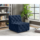  Manufacturer Color_Navy -- Tuft Navy Velvet Upholstered Modular Armless Chair IMAGE 2