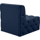  Manufacturer Color_Navy -- Tuft Navy Velvet Upholstered Modular Armless Chair IMAGE 4