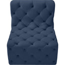  Manufacturer Color_Navy -- Tuft Navy Velvet Upholstered Modular Armless Chair IMAGE 6