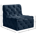 Manufacturer Color_Navy -- Tuft Navy Velvet Upholstered Modular Armless Chair IMAGE 8