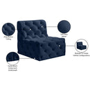  Manufacturer Color_Navy -- Tuft Navy Velvet Upholstered Modular Armless Chair IMAGE 9