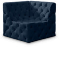  Manufacturer Color_Navy -- Tuft Navy Velvet Upholstered Modular Corner Chair IMAGE 1