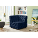  Manufacturer Color_Navy -- Tuft Navy Velvet Upholstered Modular Corner Chair IMAGE 2