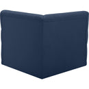 Meridian Tuft Navy Velvet Corner Chair IMAGE 3