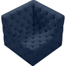  Manufacturer Color_Navy -- Tuft Navy Velvet Upholstered Modular Corner Chair IMAGE 5
