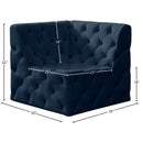  Manufacturer Color_Navy -- Tuft Navy Velvet Upholstered Modular Corner Chair IMAGE 7
