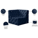  Manufacturer Color_Navy -- Tuft Navy Velvet Upholstered Modular Corner Chair IMAGE 8