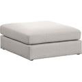 Meridian Beckham Fabric Ottoman 681Beige-Ott IMAGE 1
