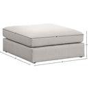  Manufacturer Color_Beige -- Meridian Beckham Fabric Ottoman IMAGE 5