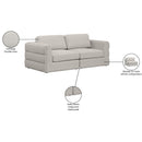  Manufacturer Color_Beige -- Meridian Beckham Stationary Fabric Sofa IMAGE 8