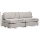 Manufacturer Color_Beige -- Meridian Beckham Stationary Fabric Sofa IMAGE 7
