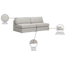  Manufacturer Color_Beige -- Meridian Beckham Stationary Fabric Sofa IMAGE 8