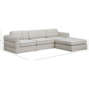  Manufacturer Color_Beige -- Meridian Beckham Fabric 4 pc Sectional IMAGE 14