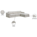  Manufacturer Color_Beige -- Meridian Beckham Fabric 4 pc Sectional IMAGE 15