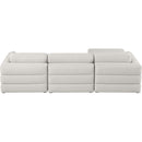  Manufacturer Color_Beige -- Meridian Beckham Fabric 4 pc Sectional IMAGE 5