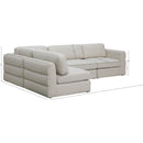  Manufacturer Color_Beige -- Meridian Beckham Fabric 4 pc Sectional IMAGE 14