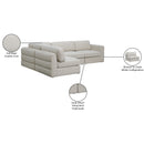  Manufacturer Color_Beige -- Meridian Beckham Fabric 4 pc Sectional IMAGE 15