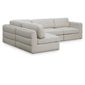  Manufacturer Color_Beige -- Meridian Beckham Fabric 4 pc Sectional IMAGE 1