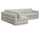  Manufacturer Color_Beige -- Meridian Beckham Fabric 4 pc Sectional IMAGE 1