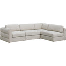  Manufacturer Color_Beige -- Meridian Beckham Fabric 4 pc Sectional IMAGE 2