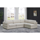  Manufacturer Color_Beige -- Meridian Beckham Fabric 4 pc Sectional IMAGE 3