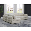  Manufacturer Color_Beige -- Meridian Beckham Fabric 4 pc Sectional IMAGE 4