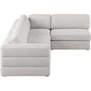 Manufacturer Color_Beige -- Meridian Beckham Fabric 4 pc Sectional IMAGE 8