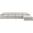  Manufacturer Color_Beige -- Meridian Beckham Fabric 5 pc Sectional IMAGE 10